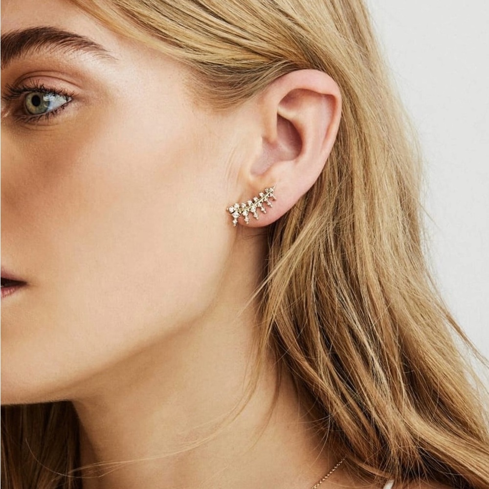 Kendra Scott Laurie Ear Climbers Earrings in Silver